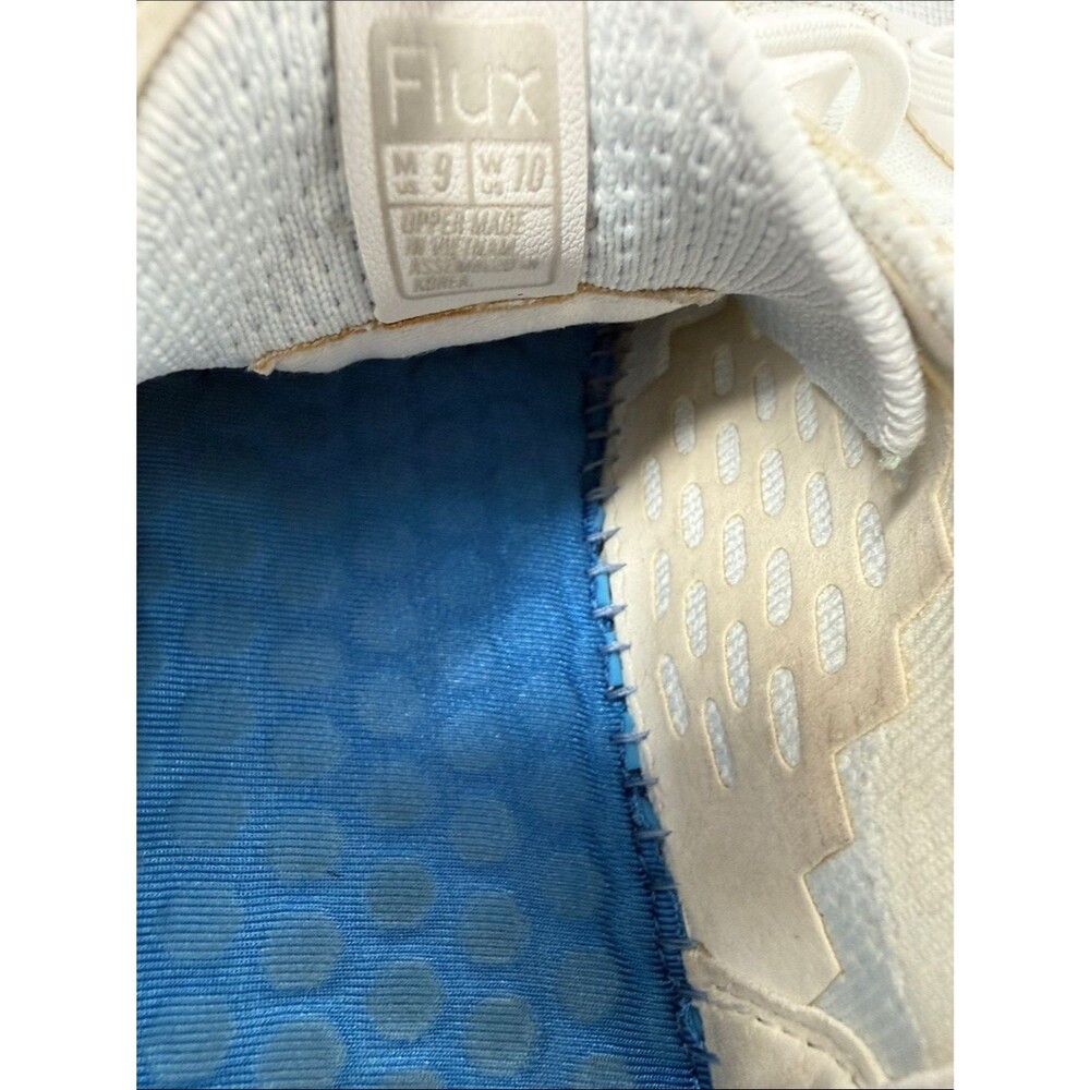 Flux Shoes Mens 9 Wm 10 White Knit Low-Top Sneakers Athletic Trainers Minimalist - Picture 12 of 12
